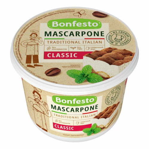 Сыр мягкий Bonfesto маскарпоне, 78 %, 500 г