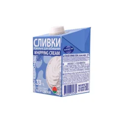 Сливки 33% стерилизованные, 0,5л Сливки 33% стерилизованные, 0,5л